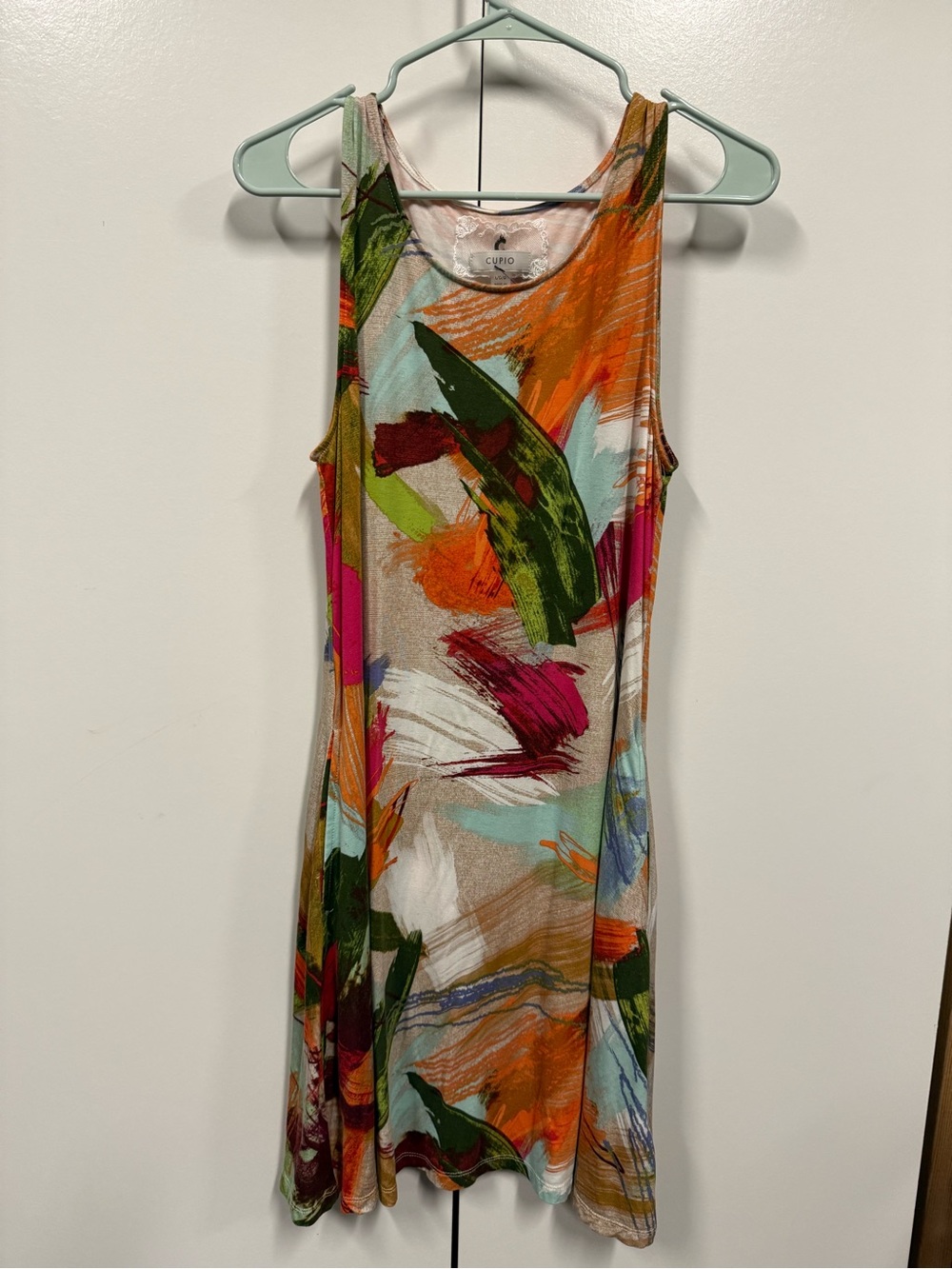 New Cupio Abstract Print Dress - vacation, tropical. Art show, museum